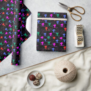 WINTERSKIFAHERER GESCHENKPAPIER