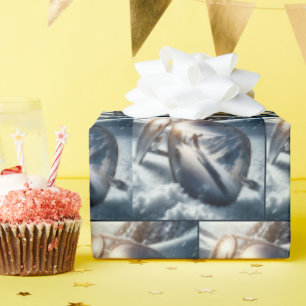 Winterskifahrer in Sonnenbrillen Reflektion Geschenkpapier