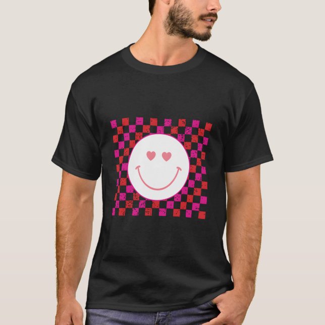 WinterSmiley Gesicht Liebe T-Shirt (Vorderseite)