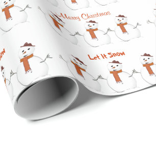 WinterSnowmen ließen es schneien frohe Geschenkpapier