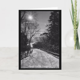 Wintersolstice in Maine Grußkarte Dankeskarte