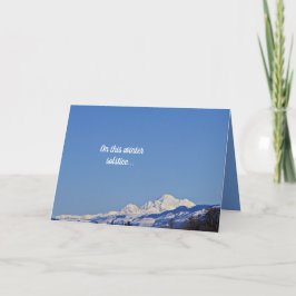 Wintersolstice! Snowy Mountain Winter Scene Karte