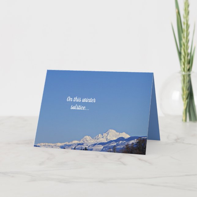 Wintersolstice! Snowy Mountain Winter Scene Karte (Vorderseite)