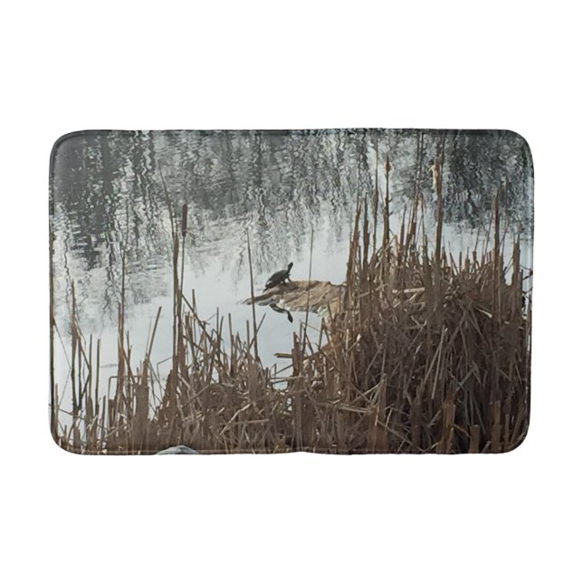 Wintersonne Badematte (Vorderseite)