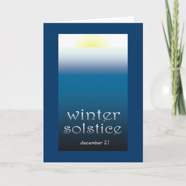 Wintersonne Feiertagskarte (Vorderseite)