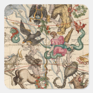 Wintersonne Quadratischer Aufkleber