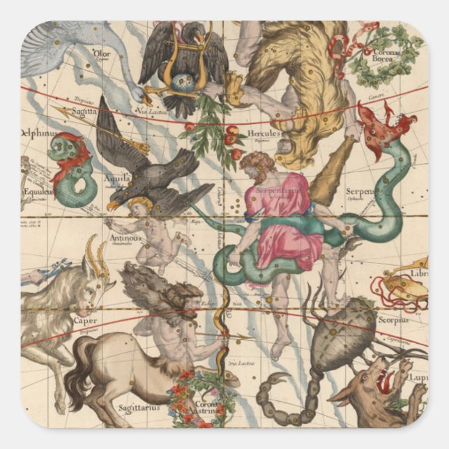 Wintersonne Quadratischer Aufkleber (Vorderseite)