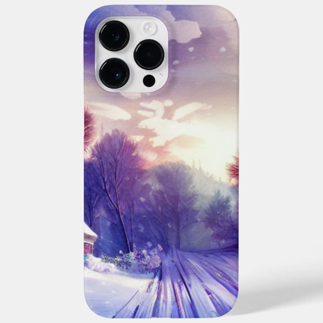 Wintersonnenaufgang über Schneeweg Case-Mate iPhone Hülle (Rückseite)