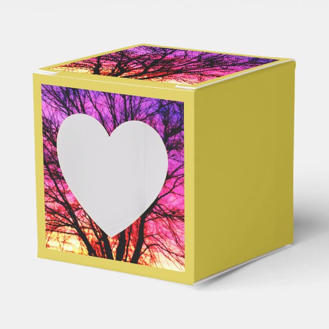 Wintersonnenbaum - Gelb Geschenkschachtel (Vorderseite)