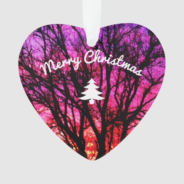 Wintersonnenbaum - Weihnachtsbaum Ornament (Vorderseite)