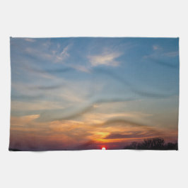 Wintersonnenhimmel Geschirrtuch