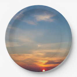 Wintersonnenhimmel Pappteller