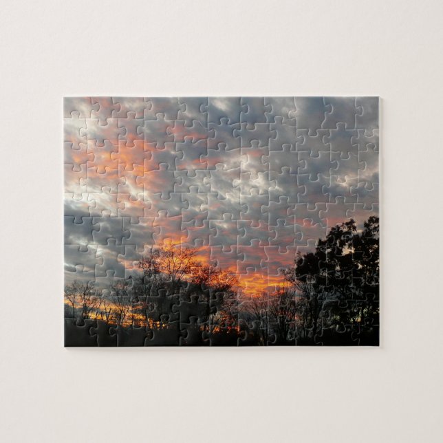 Wintersonnenlandschaft Fotografie Puzzle (Horizontal)
