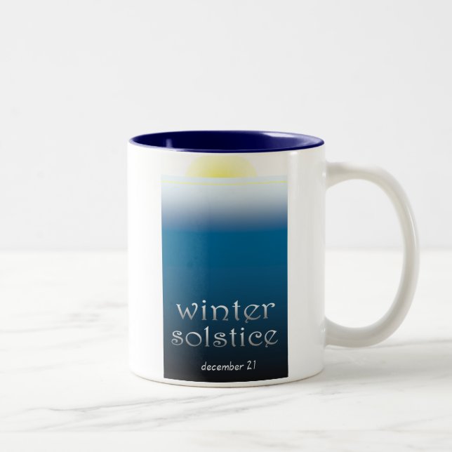 Wintersonnenwende-Tasse Zweifarbige Tasse (Rechts)