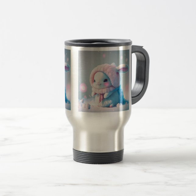 Wintersonnige Tasse, 15 oz Reisebecher (VorderseiteRechts)