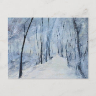 Wintersonntag der Schneebäume Feiertagspostkarte