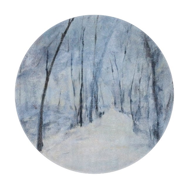 Wintersonntag der Schneebäume Schneidebrett (Vorderseite)
