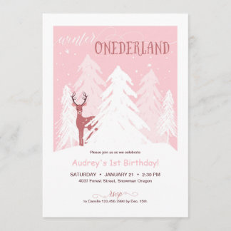 Wintersonntag erste Geburtstagsparty Einladung Ros