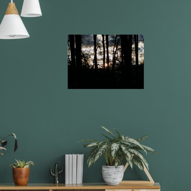 Wintersonntag im Wald Poster (Wohnzimmer 1)
