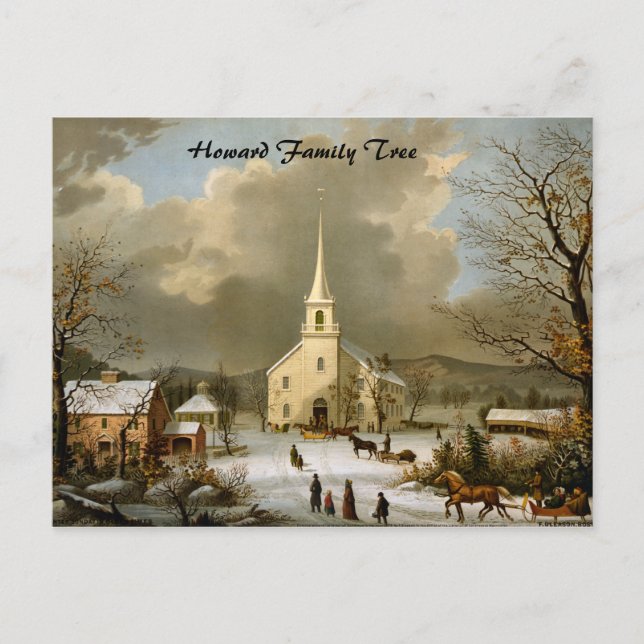 Wintersonntag in der Olden Times Postkarte (Vorderseite)