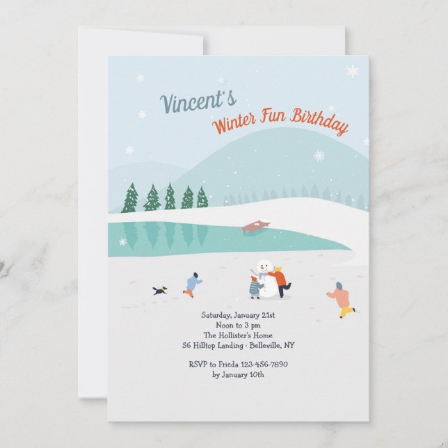 Winterspass - Einladung (Vorderseite)