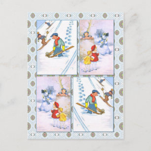 Winterspass Feiertagspostkarte