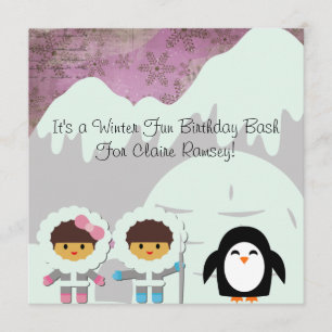 Winterspass - individuelle Einladungen zum Geburts