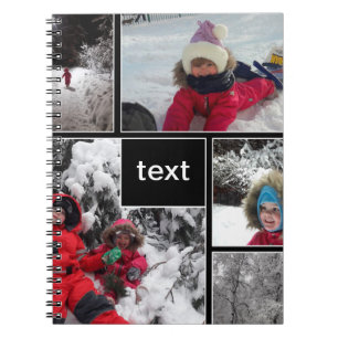 Winterspass-Kinderspiele Schnee individuell anpass Notizblock