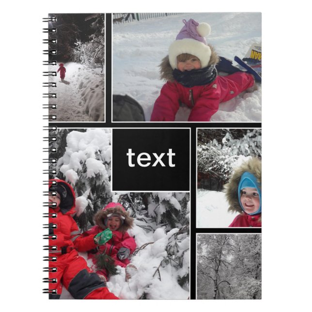 Winterspass-Kinderspiele Schnee individuell anpass Notizblock (Vorderseite)