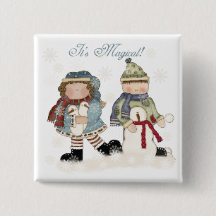 Winterspass T - Shirt und Geschenke Button