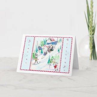 Winterspass Weihnachtskarte Feiertagskarte