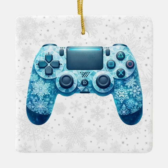 Winterspiel-Controller-Ornament Keramikornament (Vorderseite)