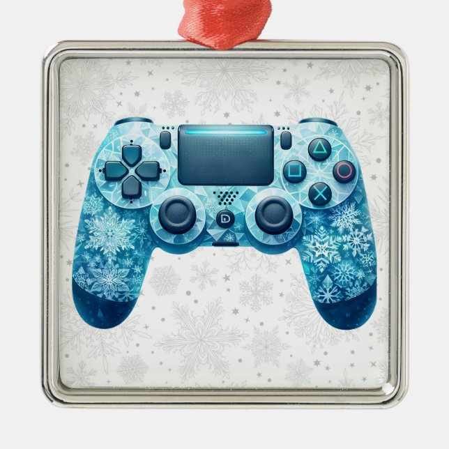 Winterspiel-Controller-Ornament Ornament Aus Metall (Vorne)