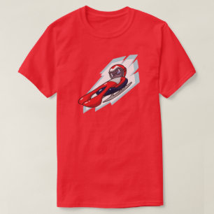 Winterspiele Luge Anime Style Illustration T-Shirt