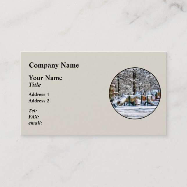 Winterspielplatz Visitenkarte (Vorderseite)