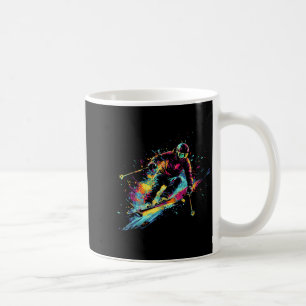 Wintersport Alpin Farbspritzer Skifahrer Schnee Sk Kaffeetasse