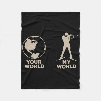 Wintersport Biathlon Fleecedecke