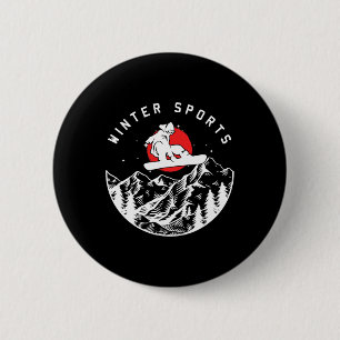 Wintersport Extreme Snowboarder Mountains Downhi Button
