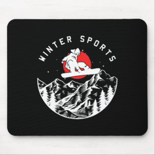 Wintersport Extreme Snowboarder Mountains Downhi Mousepad