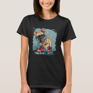 Wintersport für Hunde und Ice Skaten Liebhaber T-Shirt