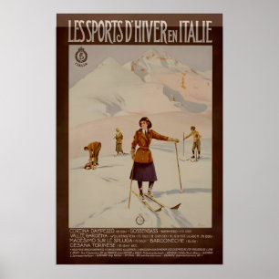 Wintersport in Italien Cortina d’Ampezzo Poster