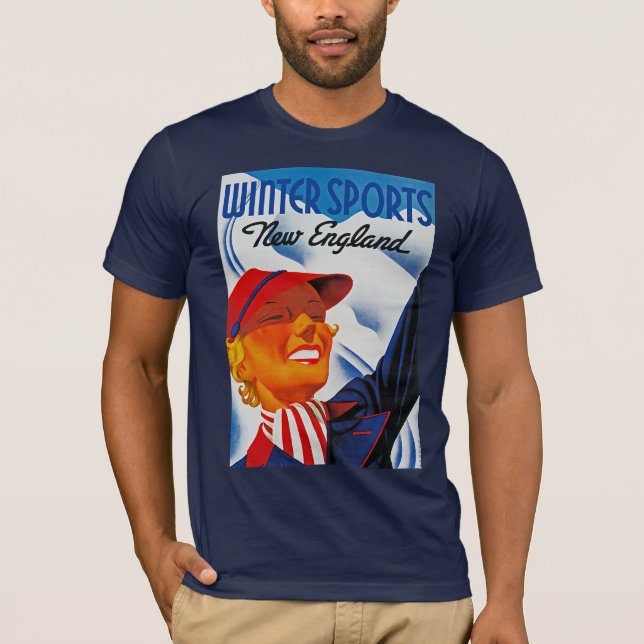 Wintersport in New England T-Shirt (Vorderseite)