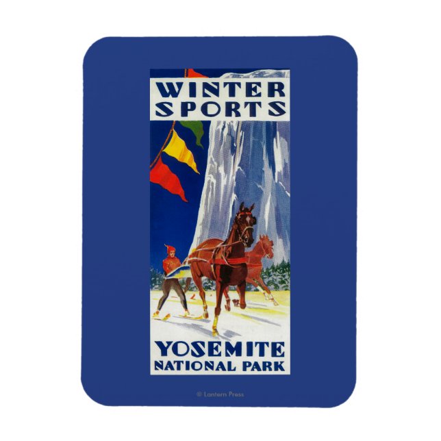 Wintersport in Yosemite PosterYosemite, CA Magnet (Vertikal)