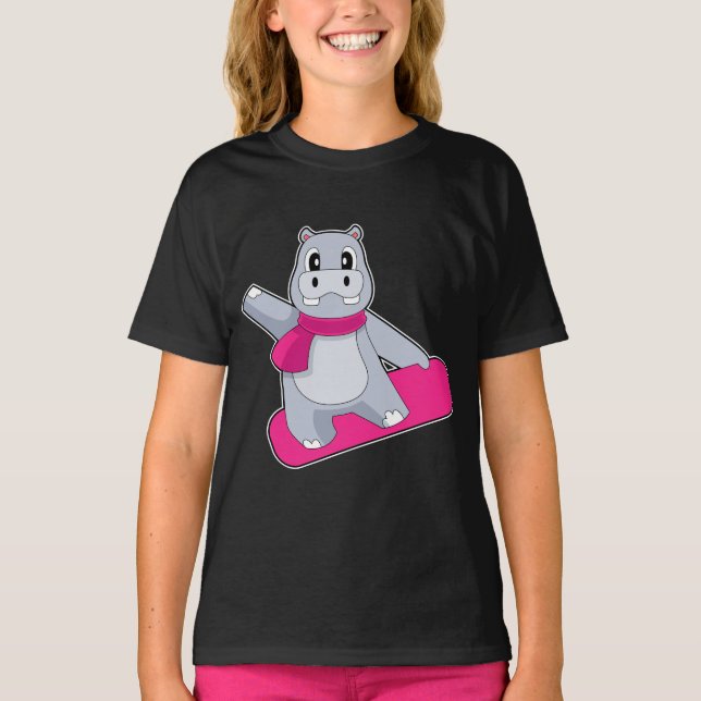 Wintersport mit Hippie Snowboard T-Shirt (Vorderseite)