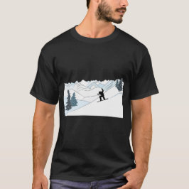 Wintersport mit Snowboardszene T-Shirt