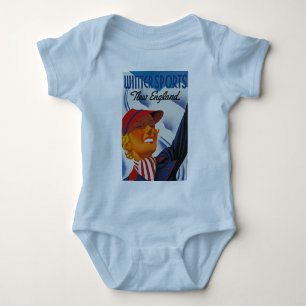 Wintersport Neuengland Baby Strampler