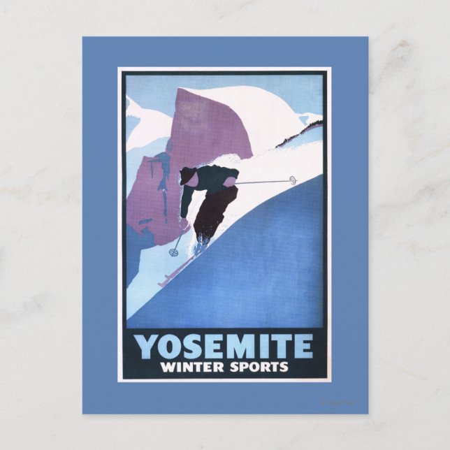 Wintersport-Promotionplakat Postkarte (Vorderseite)