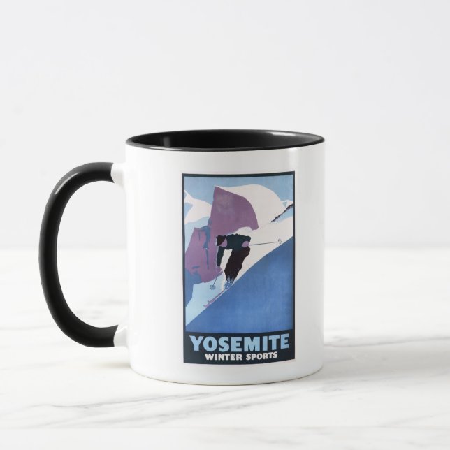 Wintersport-Promotionplakat Tasse (Links)