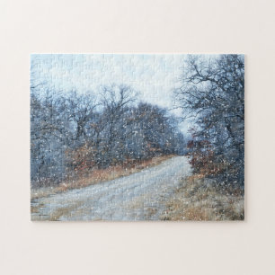 Wintersport-Puzzle Snow Country Road Puzzle