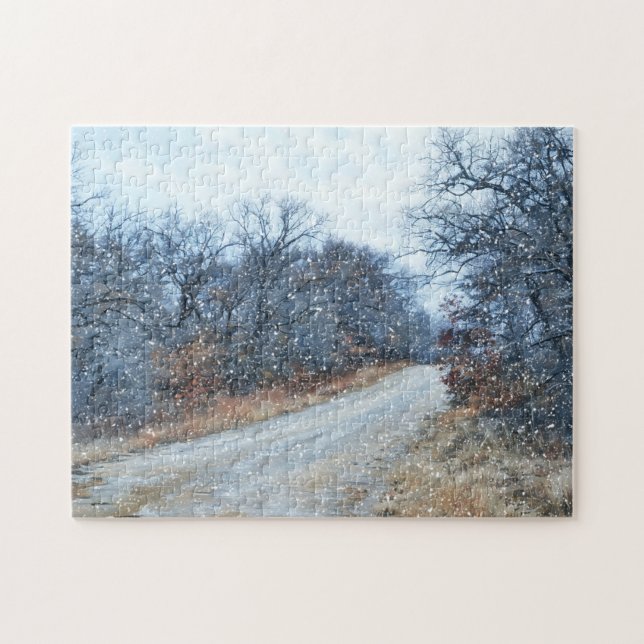 Wintersport-Puzzle Snow Country Road Puzzle (Horizontal)